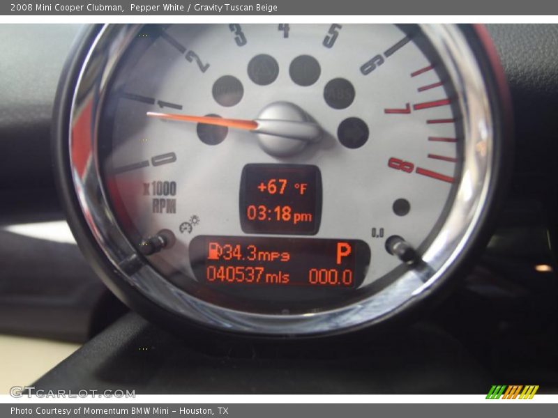 Pepper White / Gravity Tuscan Beige 2008 Mini Cooper Clubman