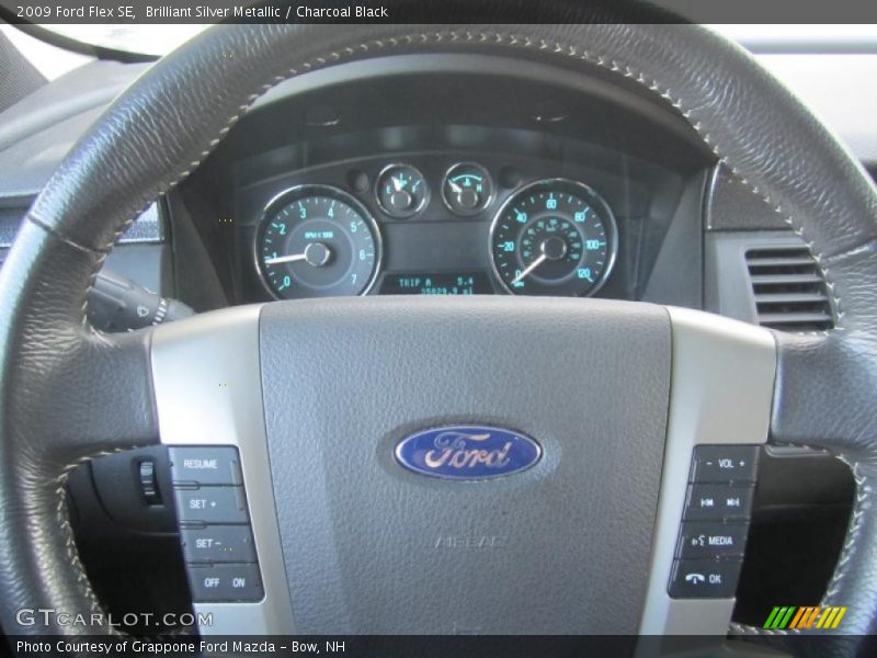 Brilliant Silver Metallic / Charcoal Black 2009 Ford Flex SE