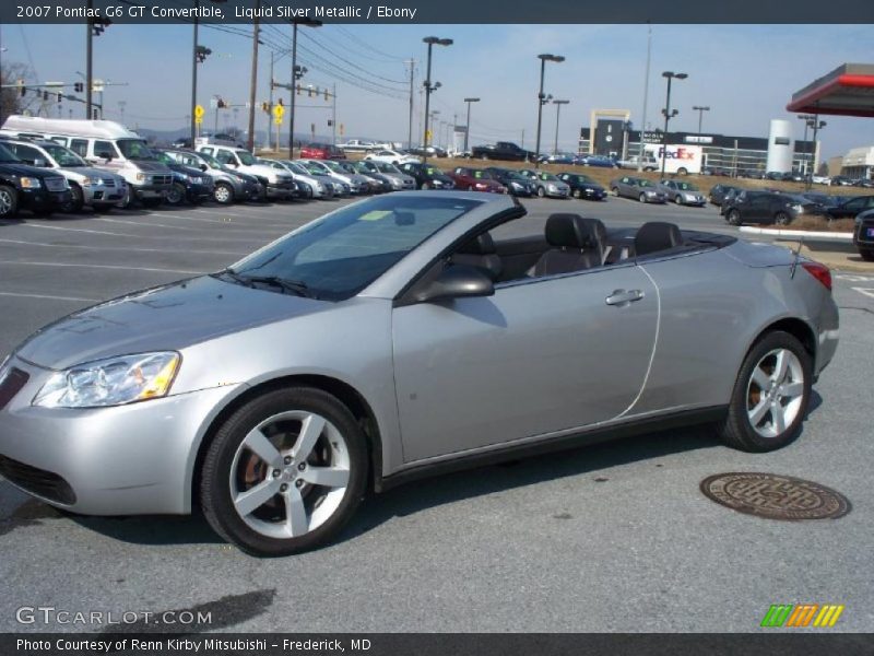 Liquid Silver Metallic / Ebony 2007 Pontiac G6 GT Convertible