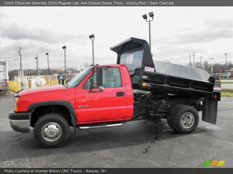  2003 Silverado 3500 Regular Cab 4x4 Chassis Dump Truck Victory Red