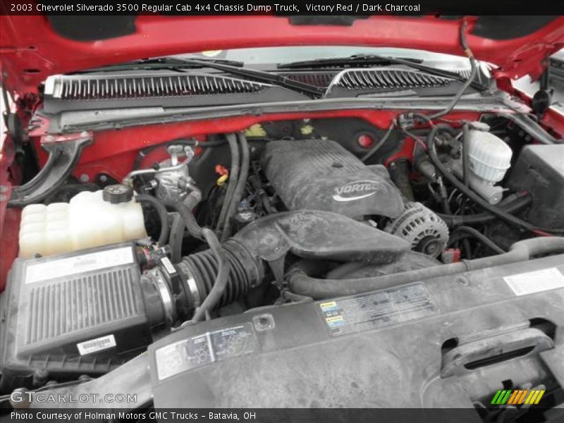 Victory Red / Dark Charcoal 2003 Chevrolet Silverado 3500 Regular Cab 4x4 Chassis Dump Truck
