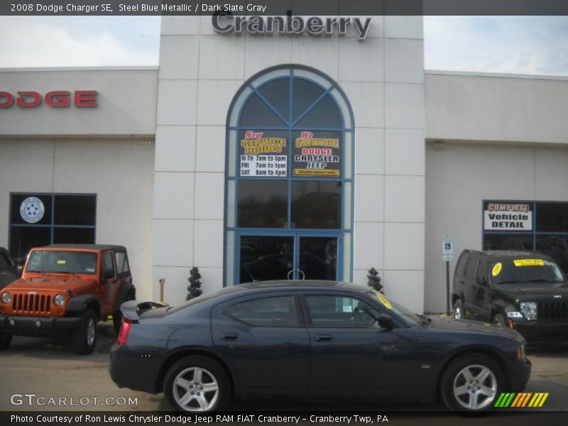 Steel Blue Metallic / Dark Slate Gray 2008 Dodge Charger SE