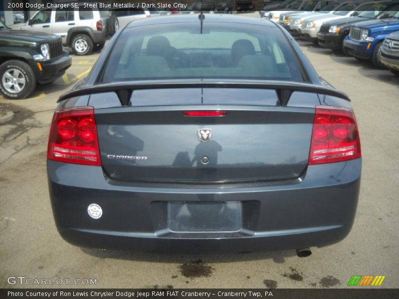Steel Blue Metallic / Dark Slate Gray 2008 Dodge Charger SE