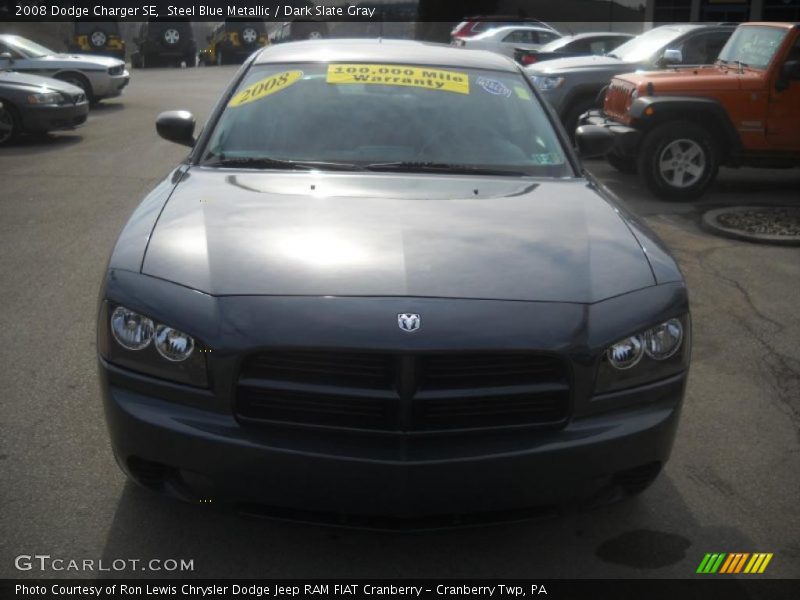 Steel Blue Metallic / Dark Slate Gray 2008 Dodge Charger SE