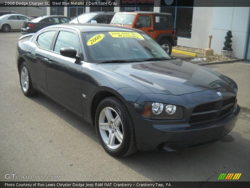 Steel Blue Metallic / Dark Slate Gray 2008 Dodge Charger SE