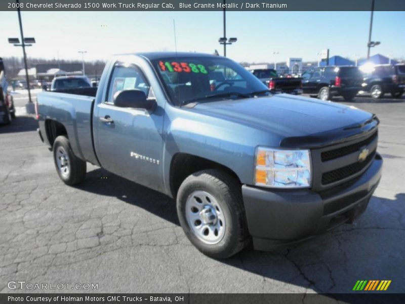 Blue Granite Metallic / Dark Titanium 2008 Chevrolet Silverado 1500 Work Truck Regular Cab