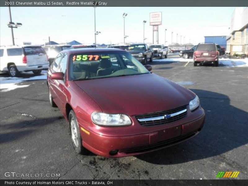 Redfire Metallic / Gray 2003 Chevrolet Malibu LS Sedan