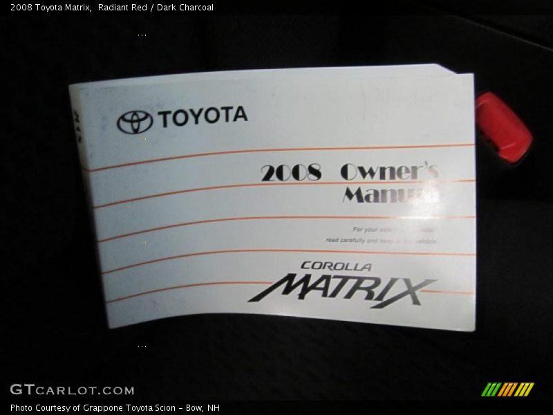 Radiant Red / Dark Charcoal 2008 Toyota Matrix