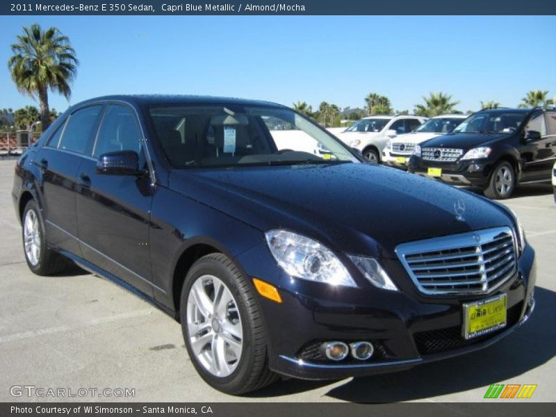 Capri Blue Metallic / Almond/Mocha 2011 Mercedes-Benz E 350 Sedan