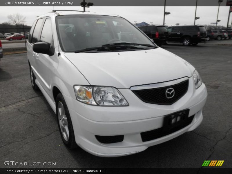 Pure White / Gray 2003 Mazda MPV ES