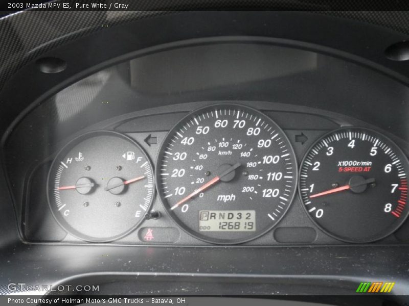 Pure White / Gray 2003 Mazda MPV ES