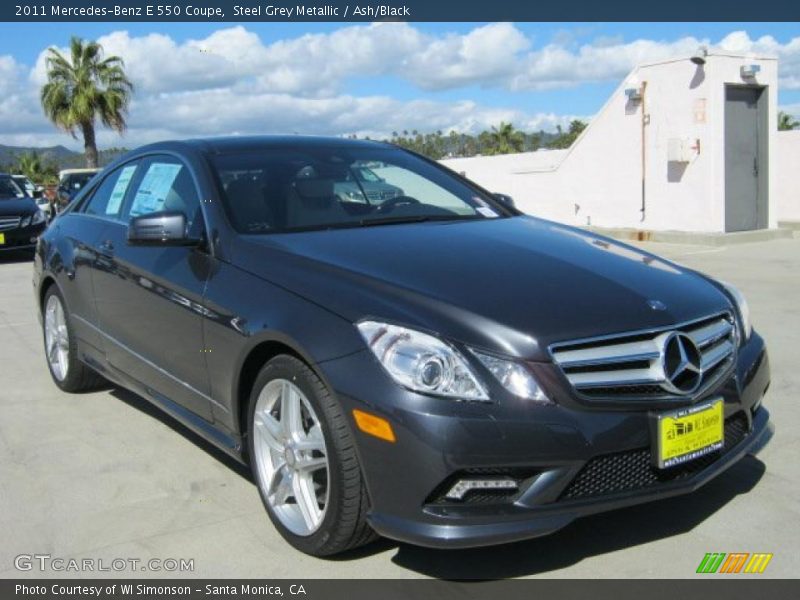 Steel Grey Metallic / Ash/Black 2011 Mercedes-Benz E 550 Coupe