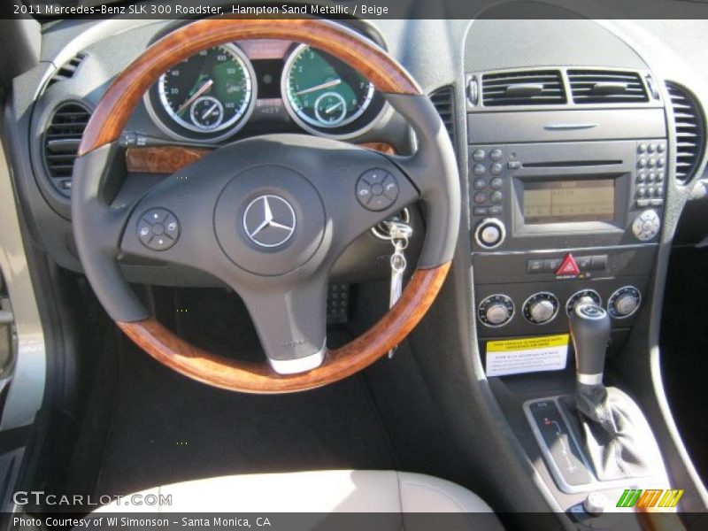 Hampton Sand Metallic / Beige 2011 Mercedes-Benz SLK 300 Roadster