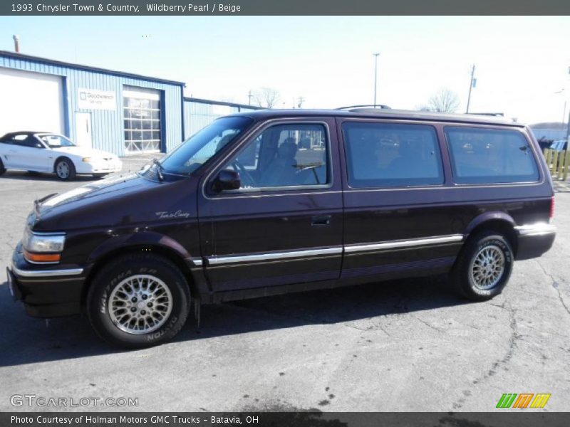 Wildberry Pearl / Beige 1993 Chrysler Town & Country