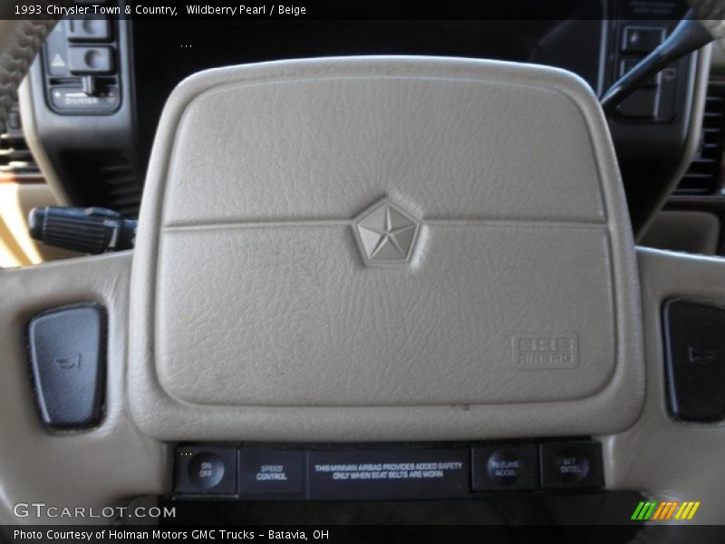 Wildberry Pearl / Beige 1993 Chrysler Town & Country
