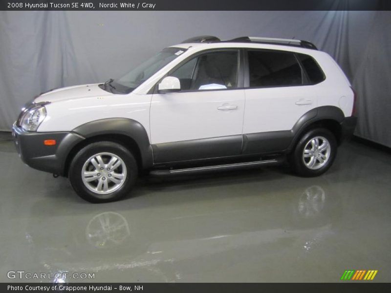 Nordic White / Gray 2008 Hyundai Tucson SE 4WD