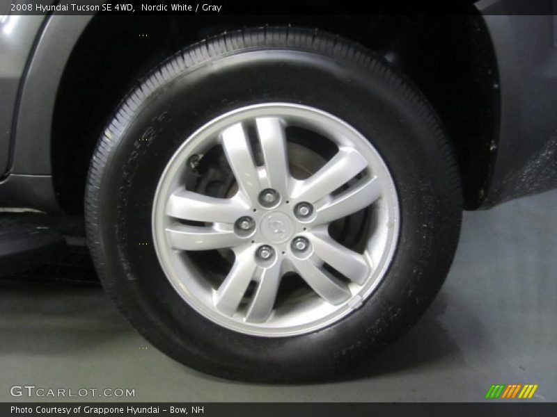 Nordic White / Gray 2008 Hyundai Tucson SE 4WD