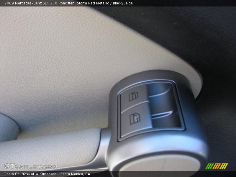 Storm Red Metallic / Black/Beige 2009 Mercedes-Benz SLK 350 Roadster