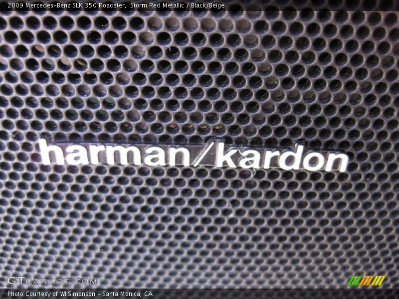 Storm Red Metallic / Black/Beige 2009 Mercedes-Benz SLK 350 Roadster