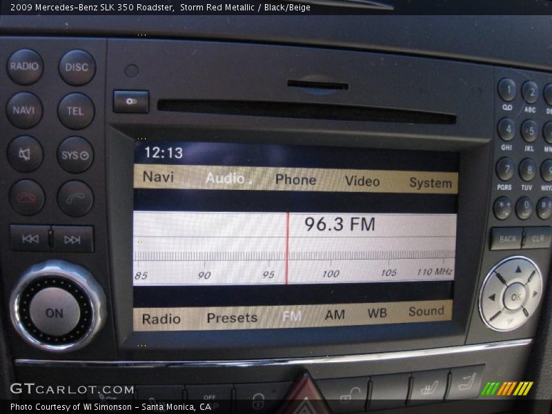 Controls of 2009 SLK 350 Roadster