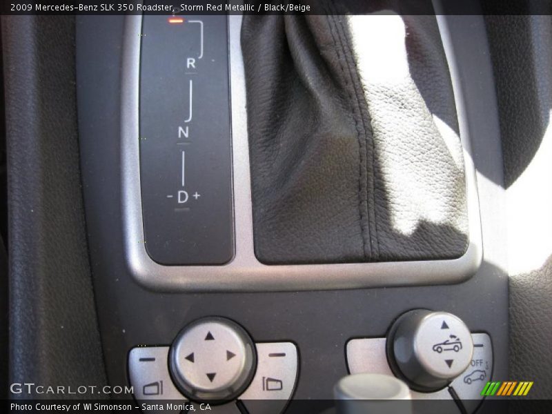 Storm Red Metallic / Black/Beige 2009 Mercedes-Benz SLK 350 Roadster
