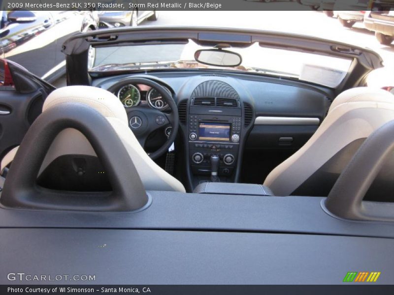 Storm Red Metallic / Black/Beige 2009 Mercedes-Benz SLK 350 Roadster