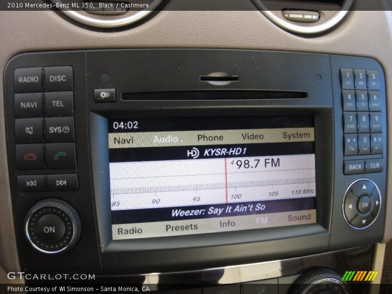 Controls of 2010 ML 350