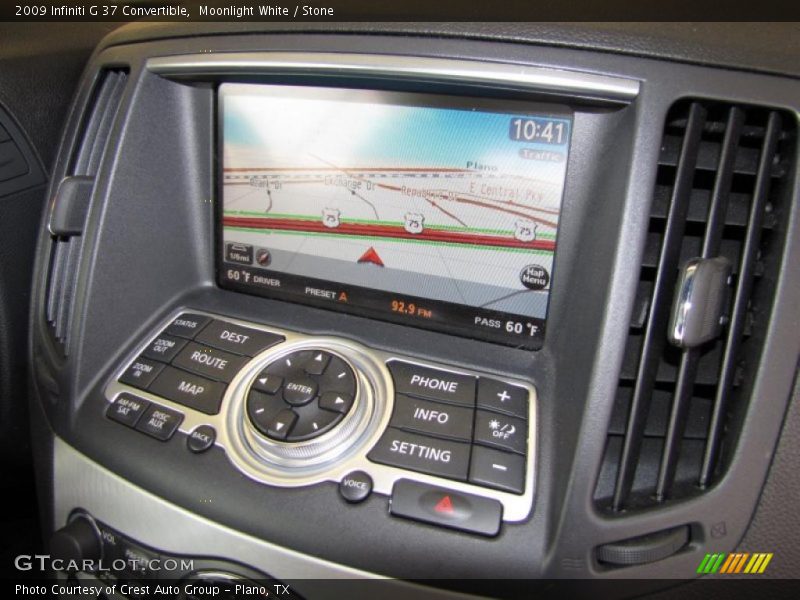 Controls of 2009 G 37 Convertible