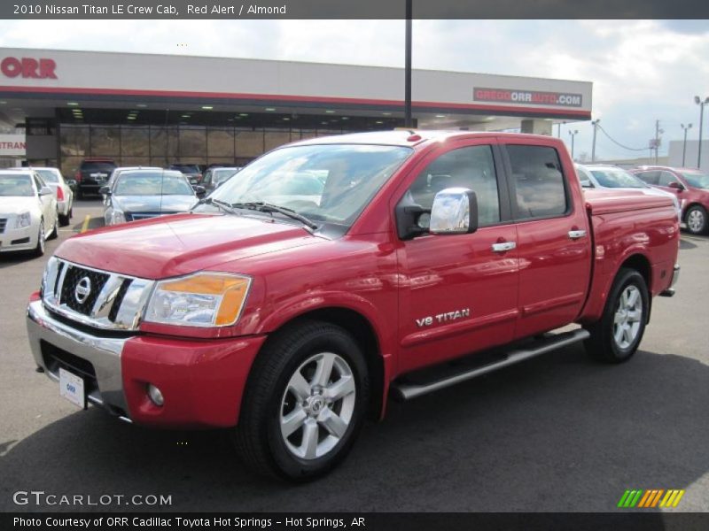 Red Alert / Almond 2010 Nissan Titan LE Crew Cab
