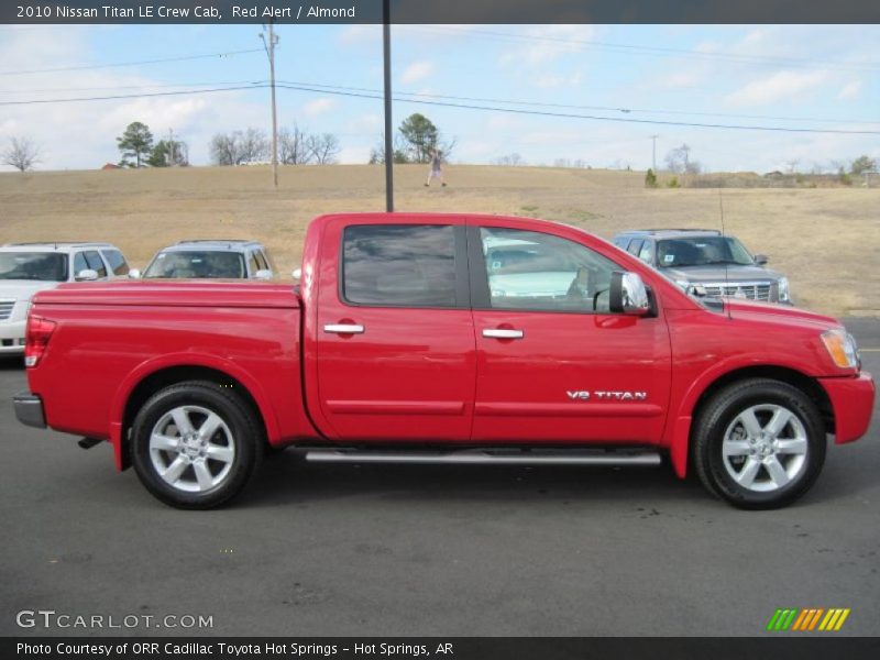 Red Alert / Almond 2010 Nissan Titan LE Crew Cab
