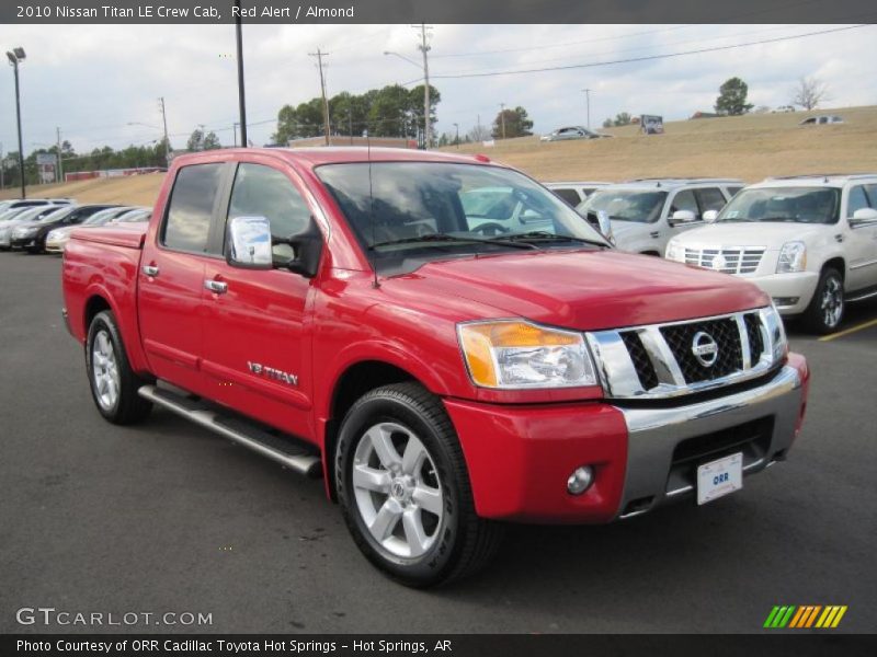 Red Alert / Almond 2010 Nissan Titan LE Crew Cab