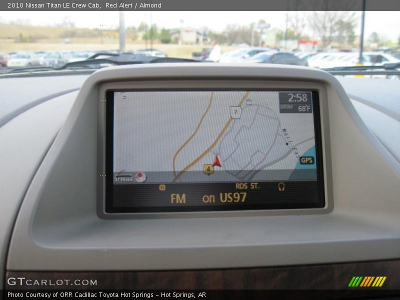 Red Alert / Almond 2010 Nissan Titan LE Crew Cab