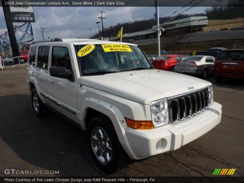 Stone White / Dark Slate Gray 2008 Jeep Commander Limited 4x4