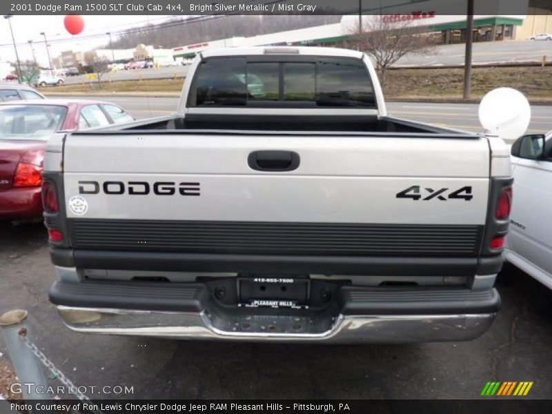 Bright Silver Metallic / Mist Gray 2001 Dodge Ram 1500 SLT Club Cab 4x4