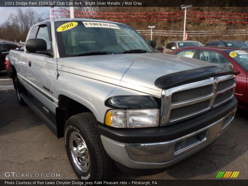 Bright Silver Metallic / Mist Gray 2001 Dodge Ram 1500 SLT Club Cab 4x4