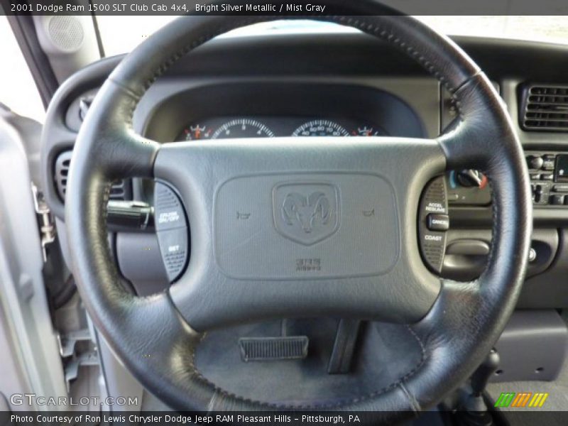 Bright Silver Metallic / Mist Gray 2001 Dodge Ram 1500 SLT Club Cab 4x4