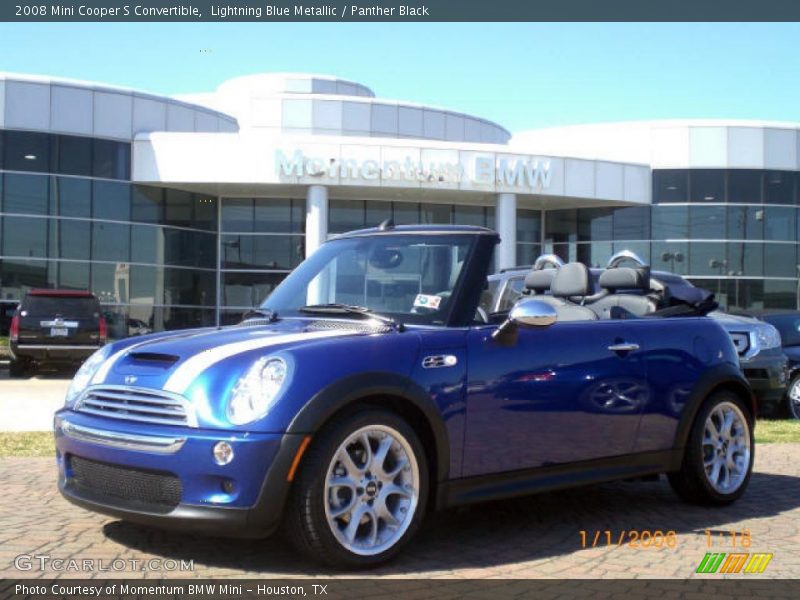 Lightning Blue Metallic / Panther Black 2008 Mini Cooper S Convertible