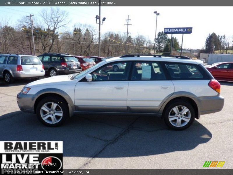 Satin White Pearl / Off Black 2005 Subaru Outback 2.5XT Wagon