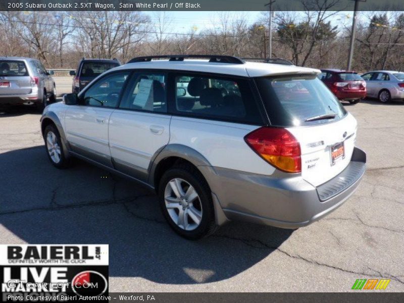 Satin White Pearl / Off Black 2005 Subaru Outback 2.5XT Wagon