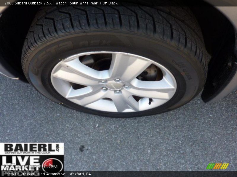 Satin White Pearl / Off Black 2005 Subaru Outback 2.5XT Wagon