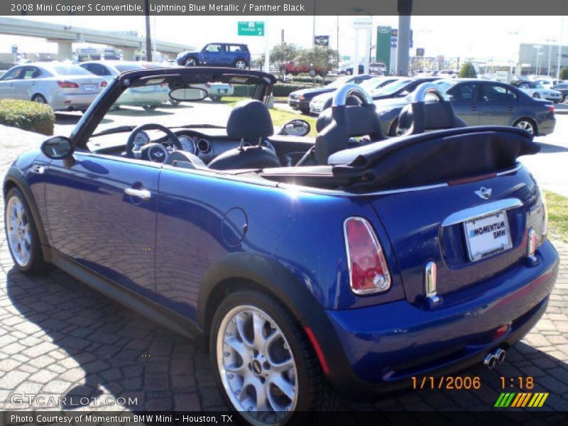 Lightning Blue Metallic / Panther Black 2008 Mini Cooper S Convertible