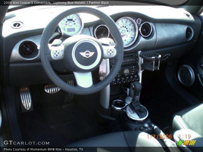 Lightning Blue Metallic / Panther Black 2008 Mini Cooper S Convertible