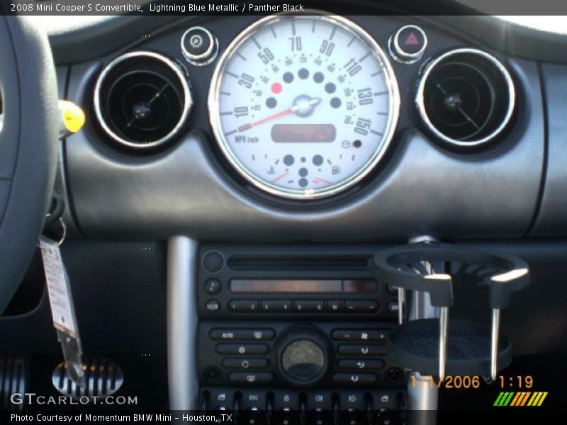 Lightning Blue Metallic / Panther Black 2008 Mini Cooper S Convertible