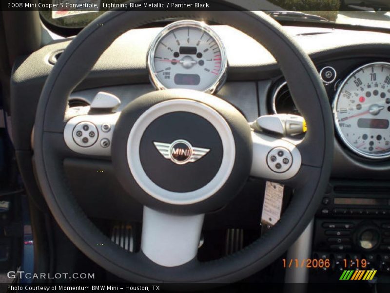 Lightning Blue Metallic / Panther Black 2008 Mini Cooper S Convertible