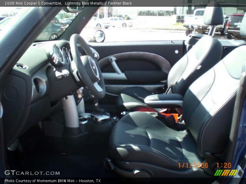 Lightning Blue Metallic / Panther Black 2008 Mini Cooper S Convertible
