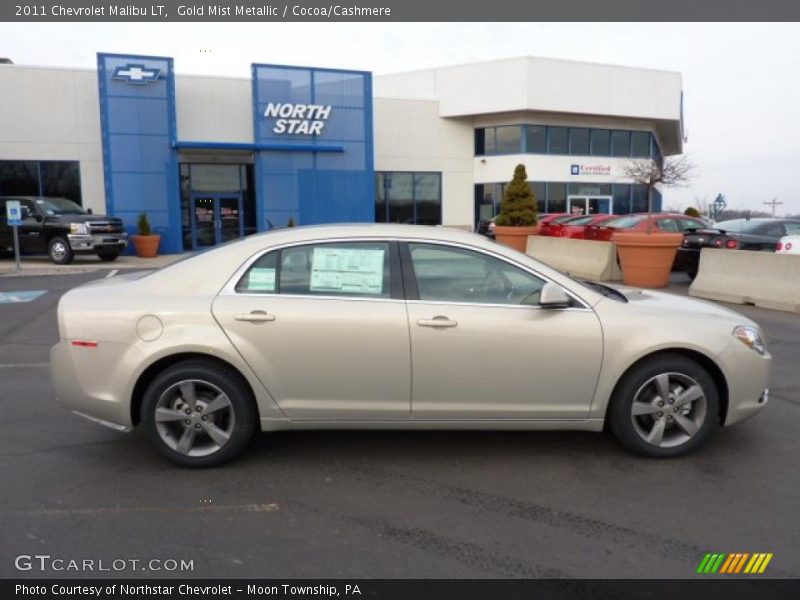 Gold Mist Metallic / Cocoa/Cashmere 2011 Chevrolet Malibu LT