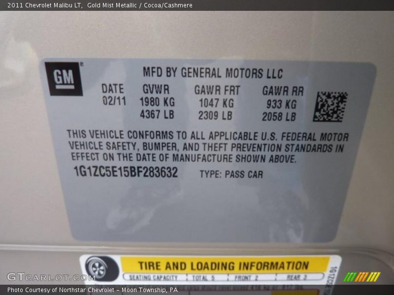 Gold Mist Metallic / Cocoa/Cashmere 2011 Chevrolet Malibu LT
