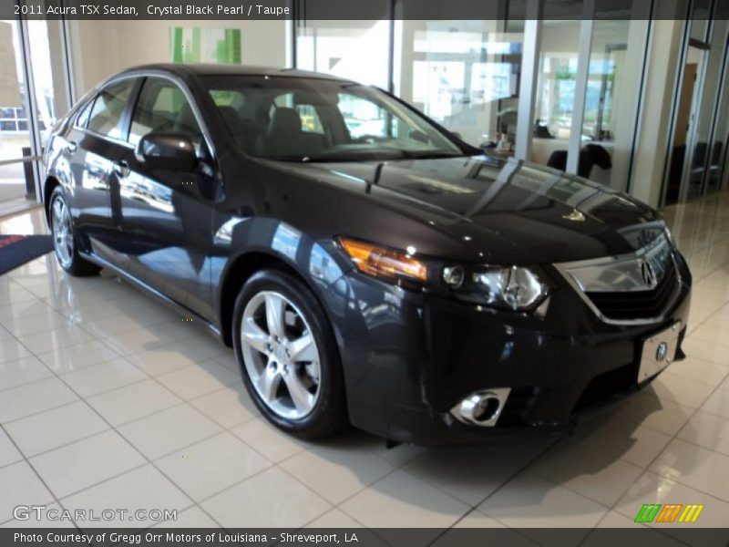 Crystal Black Pearl / Taupe 2011 Acura TSX Sedan