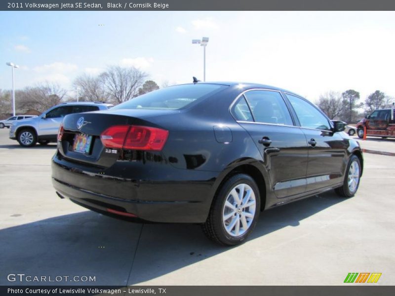 Black / Cornsilk Beige 2011 Volkswagen Jetta SE Sedan