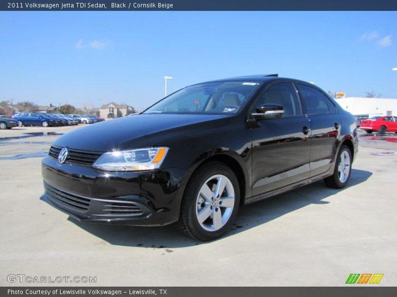 Black / Cornsilk Beige 2011 Volkswagen Jetta TDI Sedan